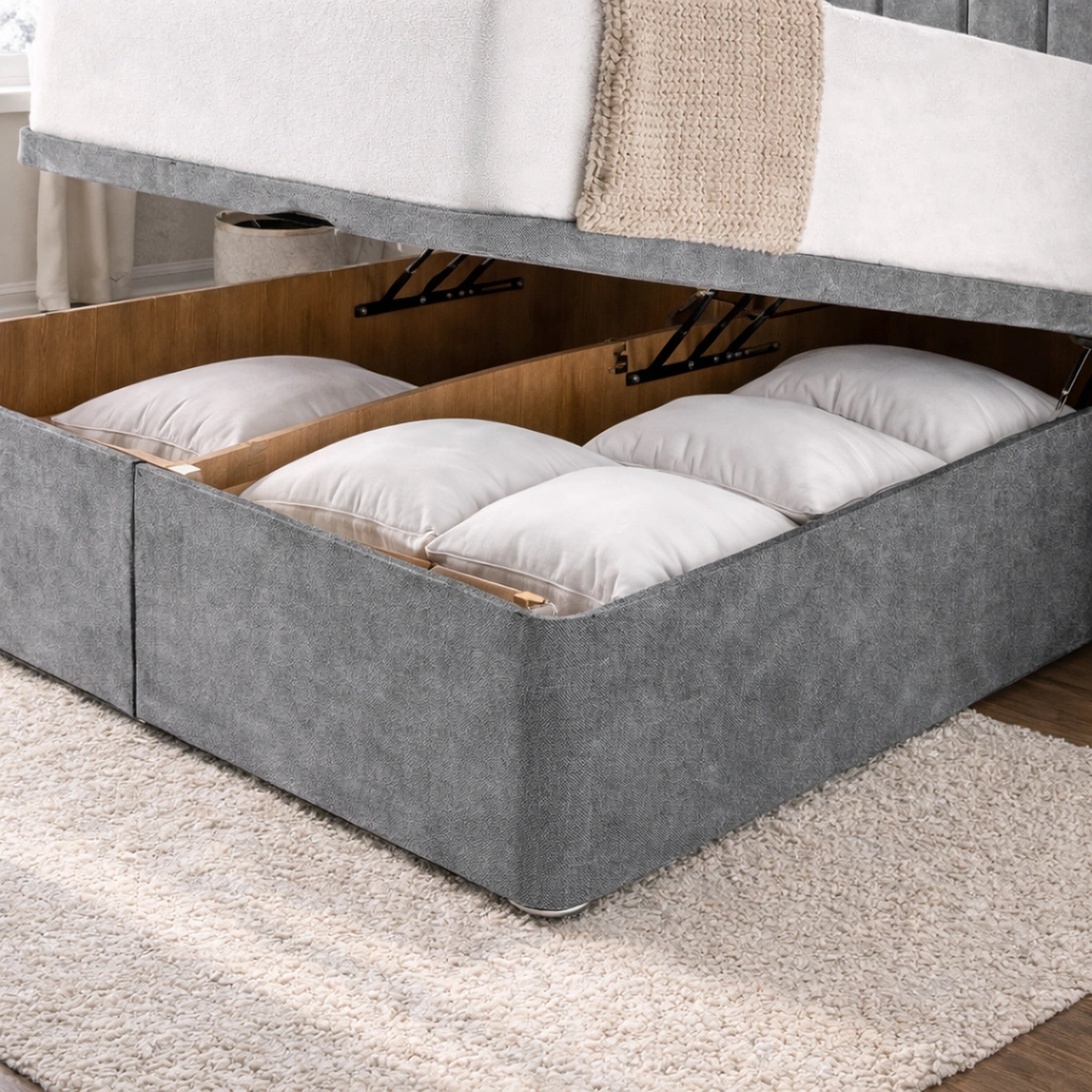 Panama Wingback Ottoman Divan Bed